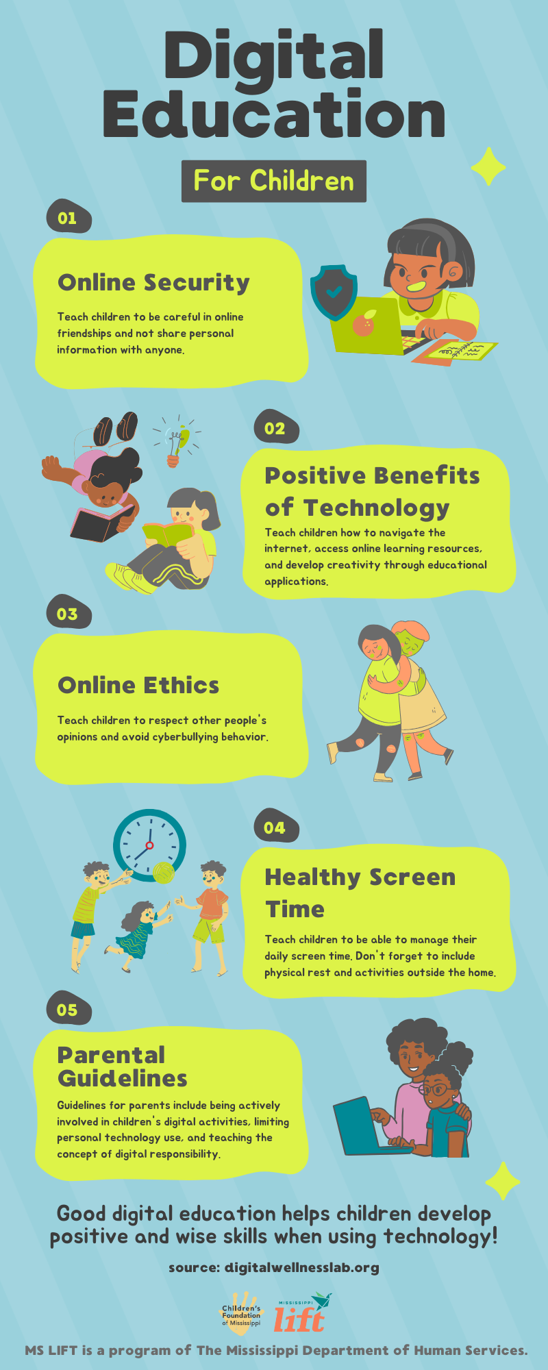 Digital Education For Children Bookmark