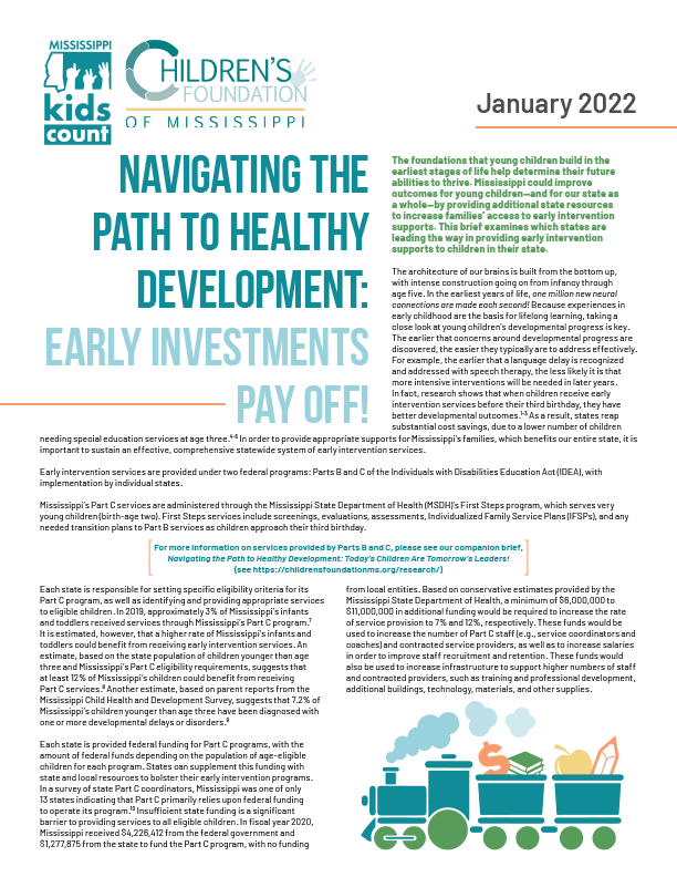 Navigating the Path to Healthy Development: Early Investment Pays Off! brief cover